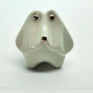 Creative Co-Op Ceramic Basset Hound Salt Shaker | White Dog Head Replacement